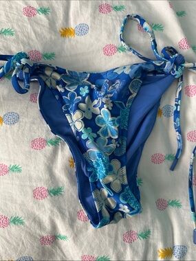 Blackbough Bikini Bottom Blue Floral Tie-Side